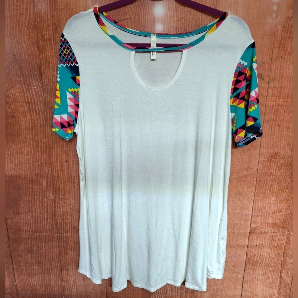 CELESTE WHITE T-SHIRT SIZE 1X